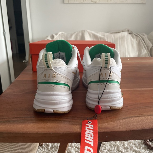 Nike Air Monarch IV 'White Lucky Green Gold' size women’s 8, men’s 7 - Picture 4 of 9